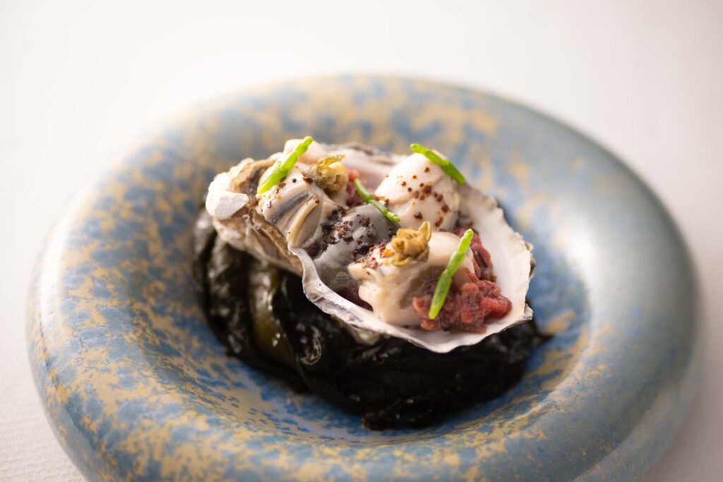Hamanatto served as a premium fermented ingredient in fine dining cuisine