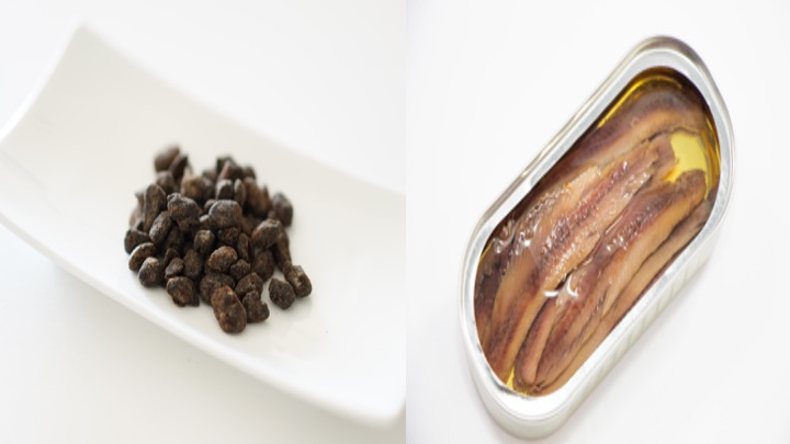 Hamanatto and premium anchovies displayed together
