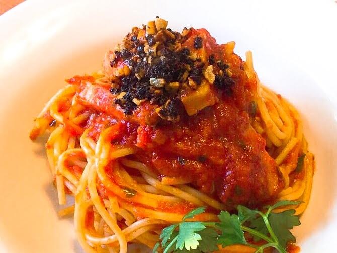 Pasta with Hama Natto olive oil sauce