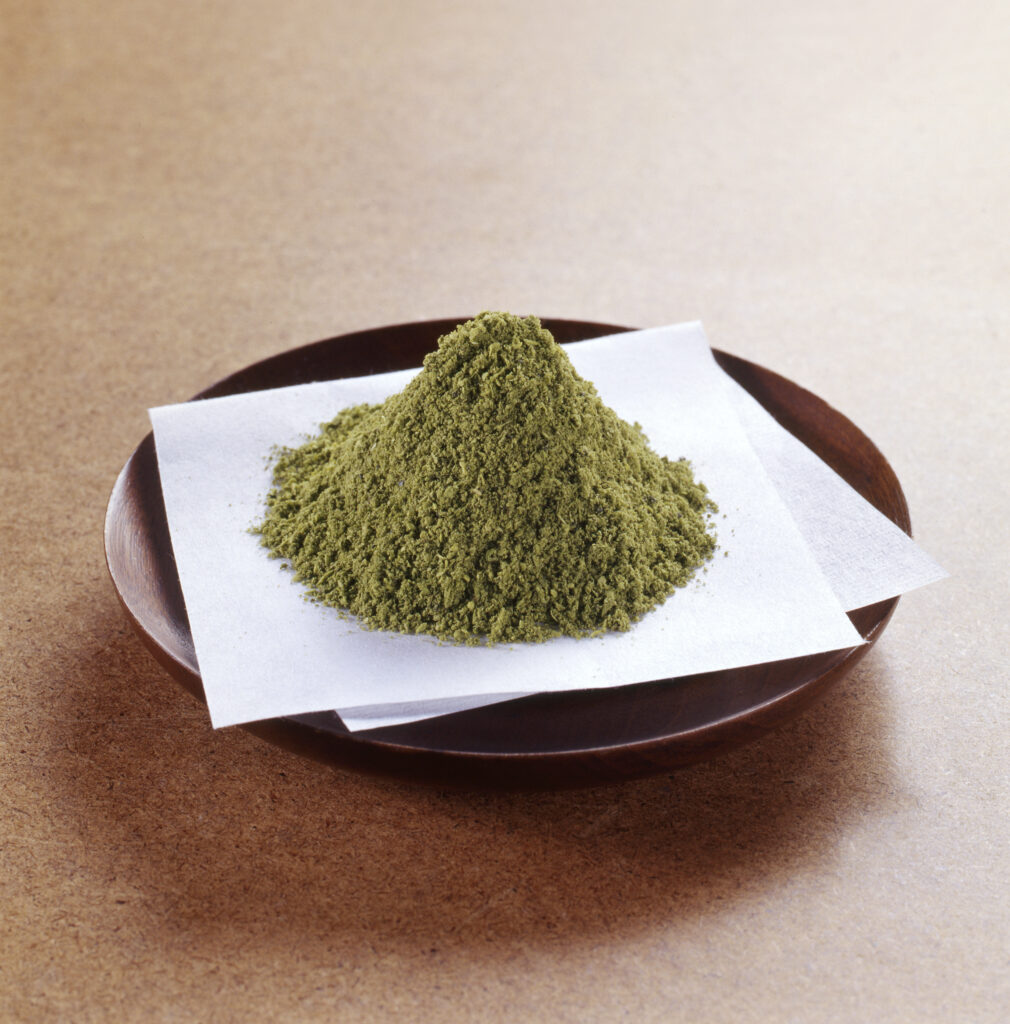 Japanese sansho pepper and yuzu kosho displayed with traditional seasonings.