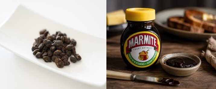 Hamanatto and Marmite shown side by side