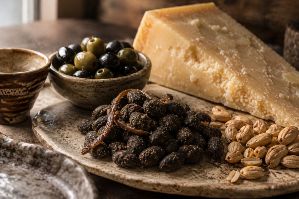 Naturally fermented foods with mature and complex aromas.